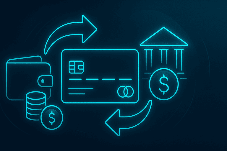 Écran récapitulatif des dépôts et retraits dans l’espace compte