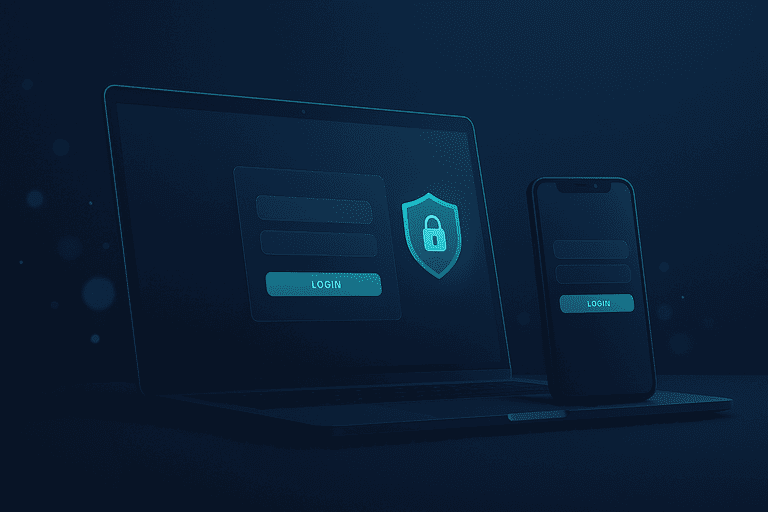 Écran de connexion avec e‑mail/téléphone et mot de passe