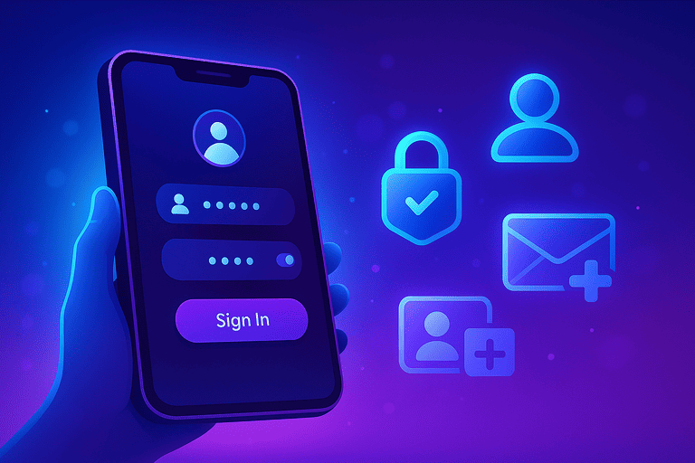 S’inscrire dans l’appli