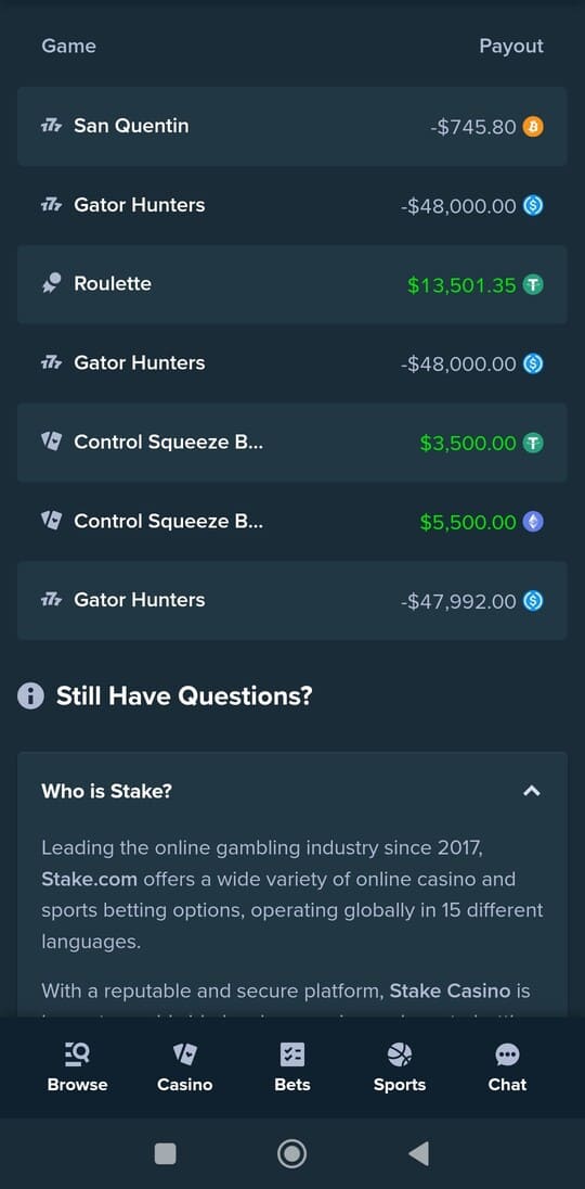 Tables live dans l’app Nomini Casino