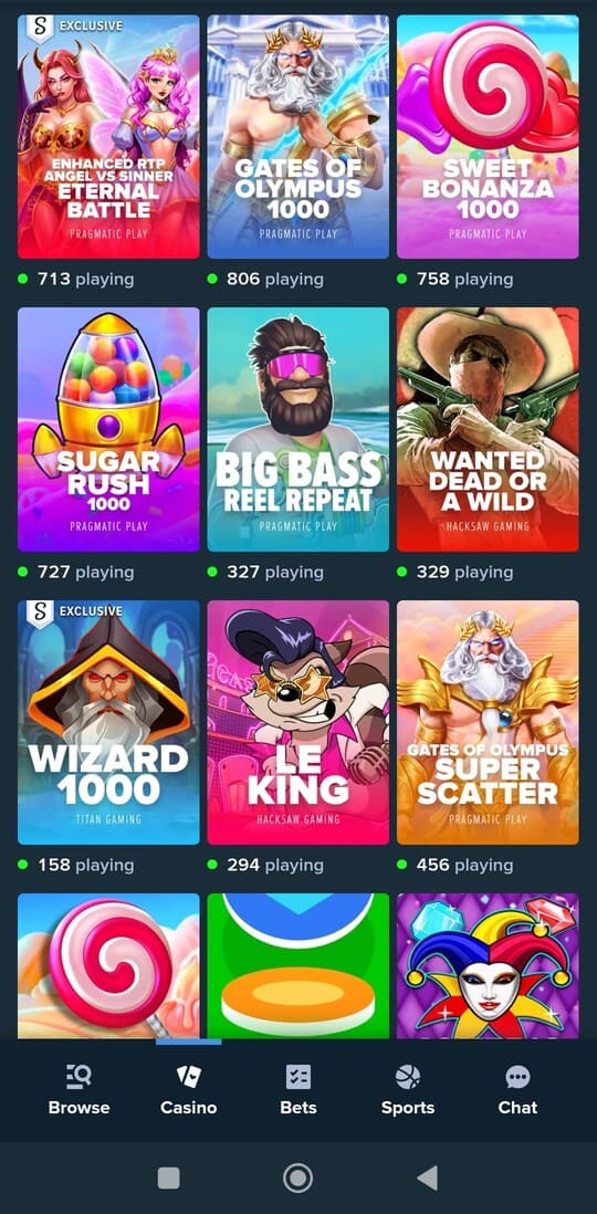 Catégories : slots, megaways, jackpots