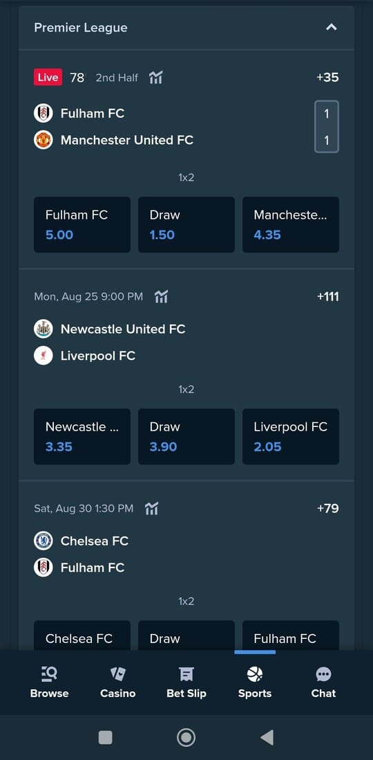 Réglages du compte dans l’app